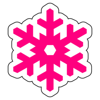 Snow Flake Sticker (Hot Pink)